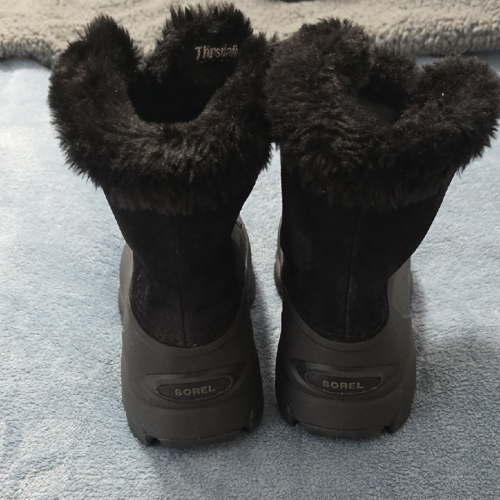 Sorel Women's Black Fur-Lined Winter Boots
